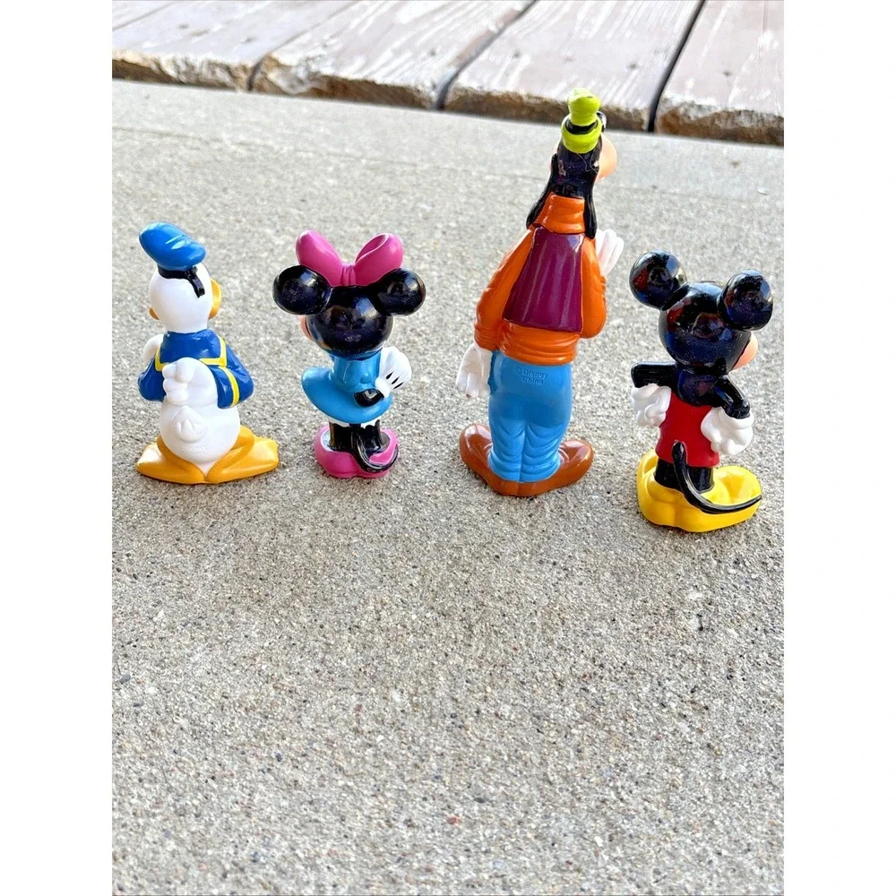 Disney Mickey Mouse Minnie Donald‎ Goofy Pluto PVC Figures Cake Toppers Lot Of 4